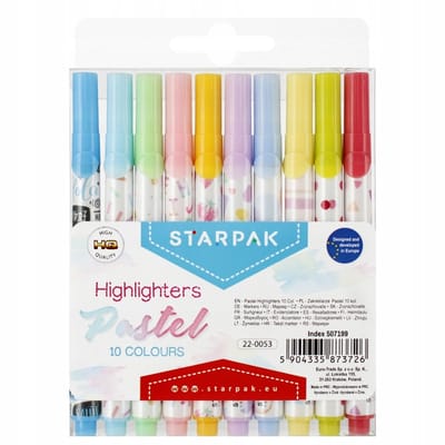 Starpak Pastel markeerstiftset - 10 levendige kleuren