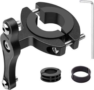 SnelShoppen - Aluminium Flessenhouder Adapter voor Fiets - Zwart - Voor Handlebars en Zadelpen - Geschikt voor MTB en Racefiets - Eenvoudige Montage