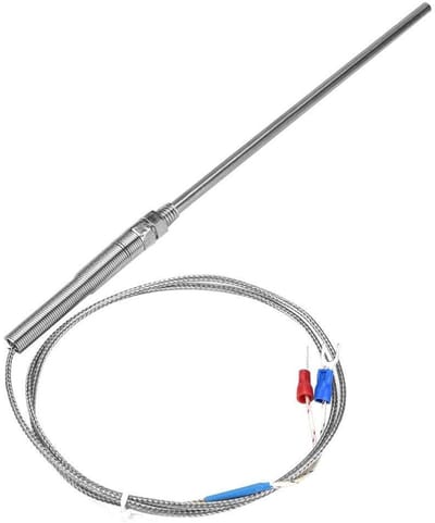 Dailygoods- Thermokoppel Type K - Temperatuursensor 0-400°C - Snelle Respons - M8 Aansluiting - 5mm Diameter - Hoge Temperatuur Weerstand