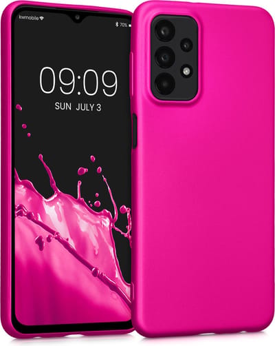 kwmobile telefoonhoesje geschikt voor Samsung Galaxy A23 4G / 5G - Hoesje voor smartphone - Back cover in metallic roze