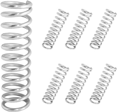 Compressieveren Set - Metalen Spiraalveren - Reparatie Onderdelen - Roestvrij Staal 304 - 10 Stuks - Zilverkleurig