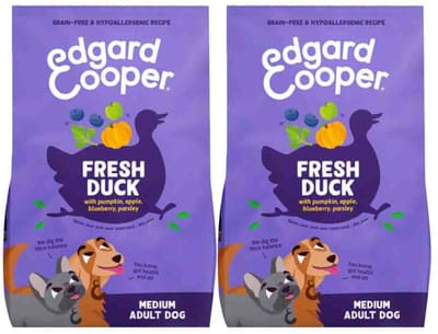 Edgard & Cooper Hondenvoer Droog Adult Medium Eend - 2 x 2,5 kg - Voordeelverpakking