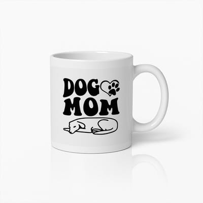Dog Mom Mok 330ml – Leuke Koffiebeker Cadeau voor Hondenliefhebbers, Huisdiereigenaren & Dierenmama’s
