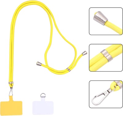 Casemania Universele Telefoonkoord - Sicily Lemon - Verstelbare Telefoonketting - Crossbody Draagkoord Koord voor Telefoon - Lanyard Cord - Geel