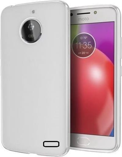 Transparant Mat Wit TPU Siliconen Case Hoesje Geschikt voor Motorola Moto E4