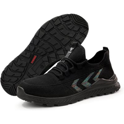 Heren Veiligheidsschoenen Stalen Neus Laarzen voor Heren Anti-impact Anti-perforatie Ultralicht Duurzaam Zacht Buiten Industrieel Werkschoenen 37 black