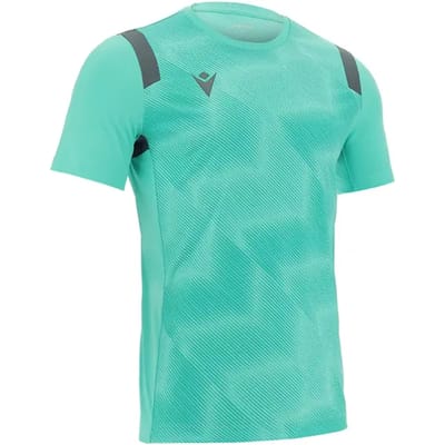 Macron Rodders Shirt Korte Mouw Heren - Turkoois / Antraciet | Maat: 4XL