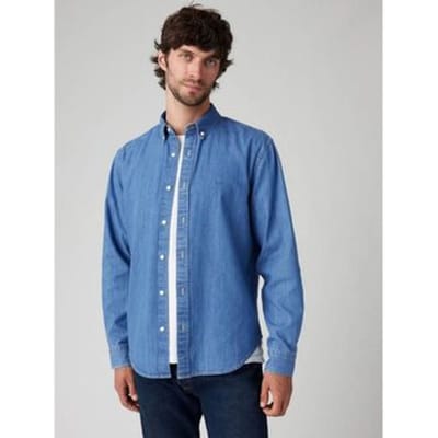 Overhemd Lange Mouw Levis A7210 0025 AUTHENTIC BUTTON DOWN-WOODROW MID WASH
