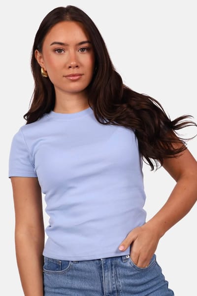 Getdrezzed Top - Maat: XS - Basic shirt lichtblauw