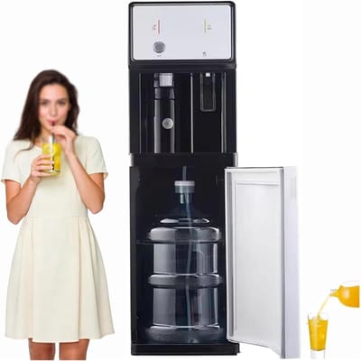 Waterkoeler Vrijstaand - Waterdispenser Apparaat - Dranken Bereiden - 3 Temperaturen Instelbaar - 105 x 31 x 31 cm - Zwart