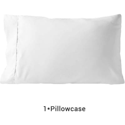 Koningin Koning Kussensloop Katoen Polyester Effen voor Bed Puur Dik Envelop Kussensloophoes Zacht Slaap Standaard Maat Eén Stuk Standard 51x66 cm wit