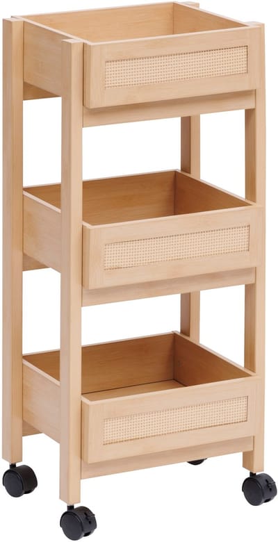 5Five Keukentrolley op wieltjes - 40x30x86cm - Beige