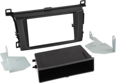 2-DIN Paneel geschikt voor met bakje Toyota RAV4 2013-2018 Kleur: Zwart