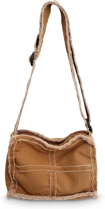 Vintage Schoudertas voor Dames en Heren - Ideale Crossbody Tas voor Dagelijks Gebruik en Reizen, Ruim en Stijlvol