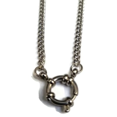 Aramat Jewels | Bedelketting | Zilverkleurige Bedelketting met gourmet schakel | 40cm |40cm |3mm | Staal | Volwassenen | Verkleurd niet