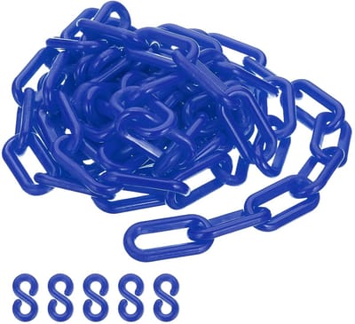 Kunststof ketting - Barrière ketting - Verkeer leiden - Weerbestendig materiaal - 3 meter lengte - Blauw