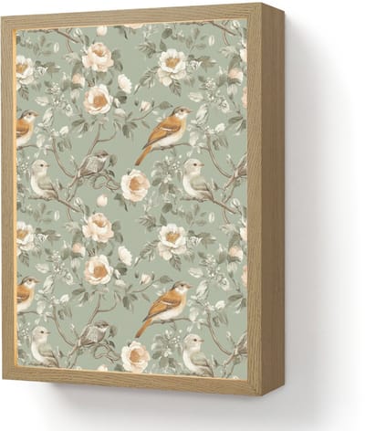 Wandlamp 30x40 cm - Oplaadbaar - Roze - Vogels - Kleurrijk - Wandlampen binnen woonkamer - Slaapkamer lamp - Decoratieve nachtlamp - Vloerlamp draadloos