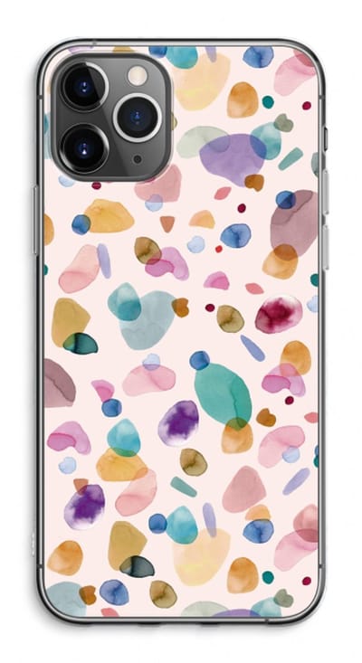 Case Company® - Hoesje geschikt voor iPhone 11 Pro Max hoesje - Terrazzo Memphis - Soft Cover Telefoonhoesje - Bescherming aan alle Kanten en Schermrand