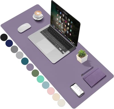 Luxe desk pad in lavendelkleur 100x40 cm voor een stijlvolle werkplek en optimale bescherming