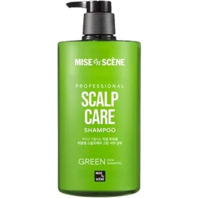 Mise en scène Green Cica Shampoo 1L | Shampoo Coréen pour le Cuir Chevelu pour Cuir Chevelu Gras, Soin Rafraîchissant & Parfum Frais de Plantes Vertes 1L green