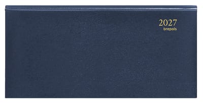 Brepols agenda 2027 - BREPRINT [0.074] - 14M - LIMA - Zakagenda - 1 week op 2 pagina's - Weekoverzicht - Blauw - 16.6 x 8.1 cm