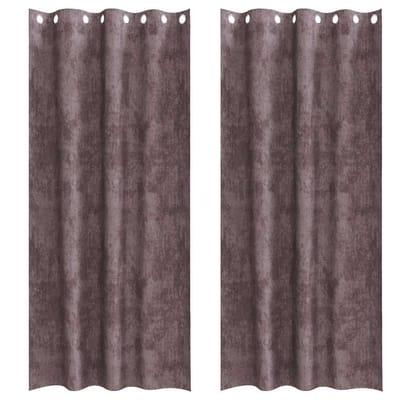 vidaXL Velvet Gordijnen 2 st Bruin 225 x 140 cm Fluweel