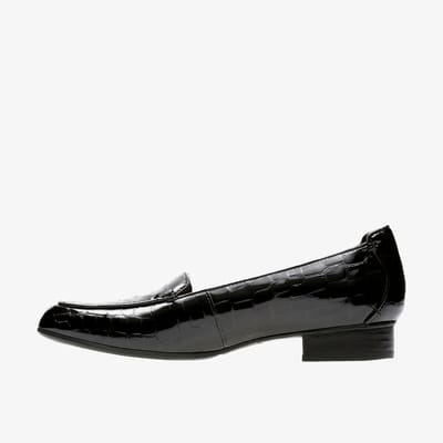 Keesha Luca Zwarte Patenten/Krokodillenleer Schoenen