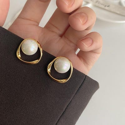 Handgemaakte Ronde Cirkel Hoepeloorbellen Voor Vrouwen Gouden Statement Metalen Oorbellen Trend Feest Sieraden Koppel Cadeau Brincos brown