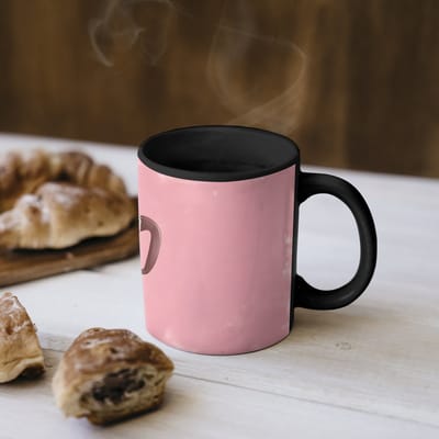 Magische Mok - Foto op Warmte Mokken - Koffiemok - Roze - Mokkapot - Illustratie - Koffie - Magic Mok - Beker - 350 ML - Theemok