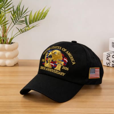VS 250ste Verjaardag Baseballpet 1776 - Geborduurde Adelaar Amerikaanse Vlag Verstelbare Papa Pet Voor Mannen Vrouwen Patriotisch Buiten Adjustable white