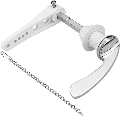 Toilet Spoelhendel - Hervangingsset - Toilet Reparatie - Universele Pasvorm - 15 cm - Zilverkleurig