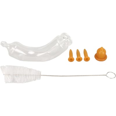 Biberon pour animaux de compagnie en verre Design arqué réglable Nourrisseur de lait pour nouveau-né chaton chiot white