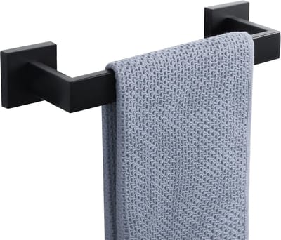Handdoekstang - Handdoekenrek - Badkamer Organisatie - Roestvrij Staal - 30cm - Zwart