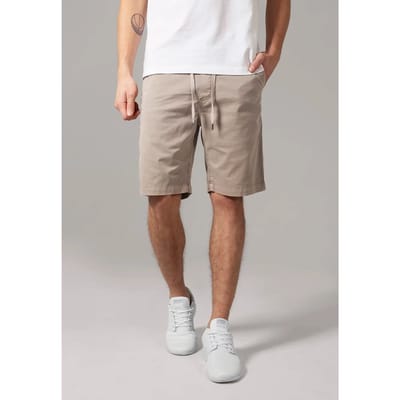 Urban Classics - Stretch Twill Jogging Korte broek - S - Beige