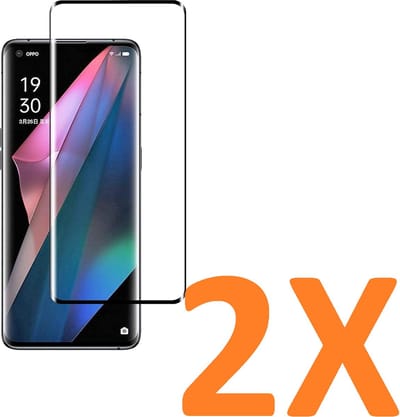 Volledige dekking Screenprotector Glas - Tempered Glass Screen Protector Geschikt voor: Oppo Find X5 -  - 2x
