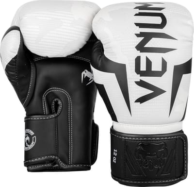 Venum Bokshandschoenen Elite Camo Wit Zwart - 10 OZ