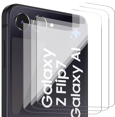 Screenprotector geschikt voor Samsung Galaxy Z Flip 7 - 3x Glas Screen Protector