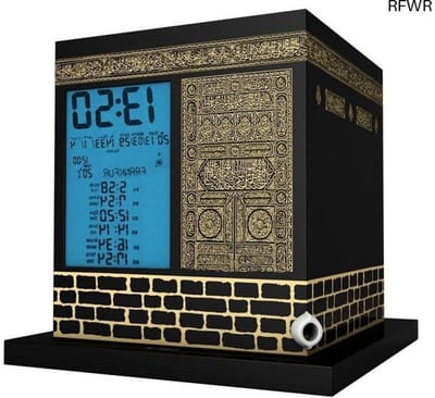 RFWR® Automatisch Azan Horloge met Gebedstijden en Qibla-indicator voor 2000 Steden