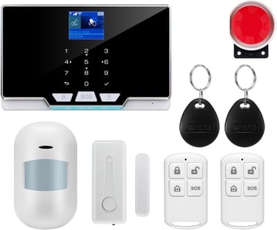 Wifi Alarmsysteem - Draadloos Beveiligingssysteem - Thuis Beveiligen - APP Afstandsbediening - 180*115*20mm - Zwart