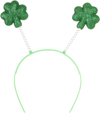 dressforfun - St. Patrick’s Day Hoofddeksel glanzende klaverbladeren - verkleedkleding kostuum halloween verkleden feestkleding carnavalskleding carnaval feestkledij partykleding - 302547