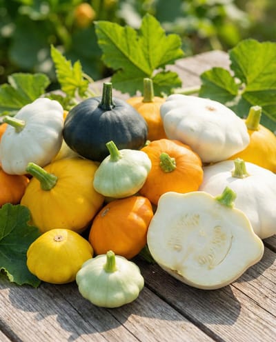 2 sets - Courgette Patisson Zaden Cucurbita Pepo Eenjarig Colour Mix