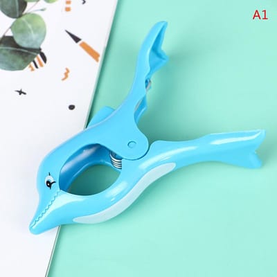 1PC Plastic Strandlaken Clips Voor Ligbedden Ligstoel Dier Decoratieve Wasknijpers Pinnen Grote Maat Droogrekken Bevestigingsclip B