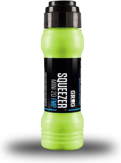 Grog Squeezer Paint Mini Verfstift - Neon Groen - Schrijfbreedte  20mm - Permanente Stift