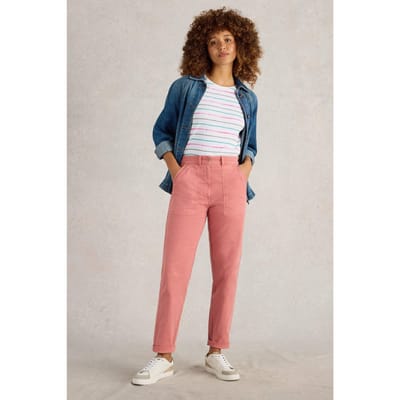 White Stuff Twister Chino Trouser Mid Red Maat: 20 REGULAR | Chino's Outlet | Dames | Roze