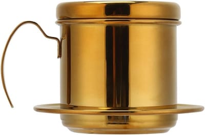 Dailygoods- Koffiezetapparaat Draagbaar - Mini Percolator - RVS Koffiepot - Handheld Koffiecup - Koffiedruppel - Compact formaat