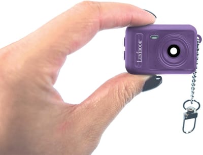 Sleutelhanger Miniatuur Digitale camera Lichtroze met ingebouwd flashgeheugen