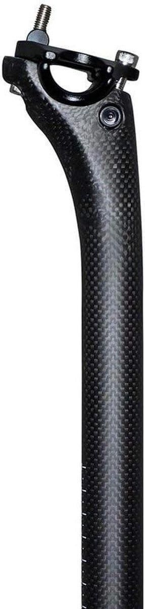 Fiets Zadelpen - Carbon Zadelpen - Comfortabel Fietsen - Schokabsorberend Ontwerp - 30.8 x 400 mm - Mat