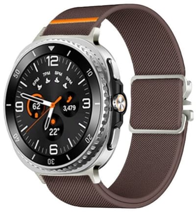 By Qubix - smartwatch bandje - Compatible Samsung bandje - Nylon bandje met Parachute sluiting - Smokey purple - Geschikt voor Samsung Galaxy Watch 9 (40/44mm) - Watch 8 (40/44mm) - Watch 8 Classic (46mm)