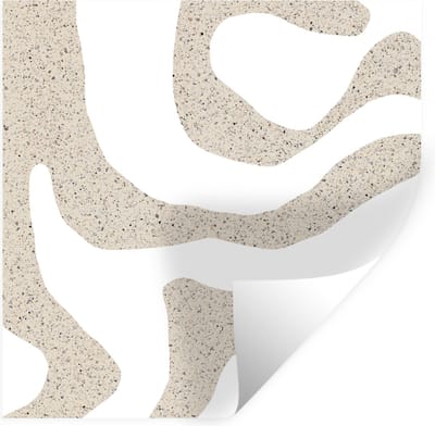 Muurstickers - Sticker Folie - Abstract - Terrazzo - Design - Beige - 100x100 cm - Plakfolie - Muurstickers Kinderkamer - Zelfklevend Behang XXL - Zelfklevend behangpapier - Stickerfolie