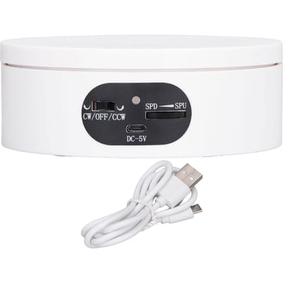 Roterende Displaystandaard 5.5lb Draagvermogen 360 Graden Fotografie Draaitafel Plug in Batterij Knop 12cm/4.7in